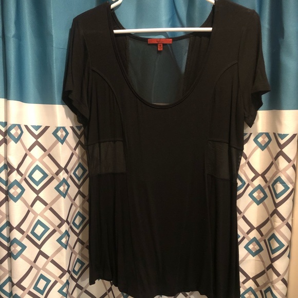 Red by BKE Tops - Mesh Cutout Top